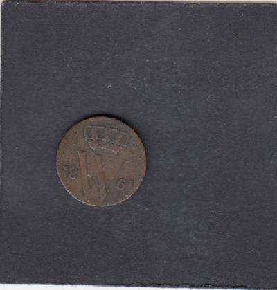 Beschrijving: 1/2 Cent WILLEM III